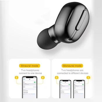TWS 5.0 Bezvadu Bluetooth Austiņas austiņas Ar Mikrofonu Ūdensizturīgs Sporta Earbuds Mūzikas Austiņas Austiņas Par Xiaomi