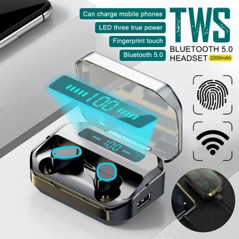 TWS Bluetooth 5.0 Bezvadu Austiņas Mini Stereo Ūdensizturīgs Touch Earbuds Auss Sporta Darbojas Trokšņa Slāpēšanas Austiņām