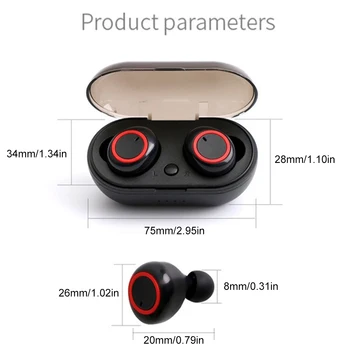 TWS Bluetooth Mini Bezvadu In-Ear Austiņas 1 līdz 2 Dvīņi Stereo Austiņas Digitālā Trokšņa Samazināšana, Austiņu Ar Uzlādes Nodalījumā