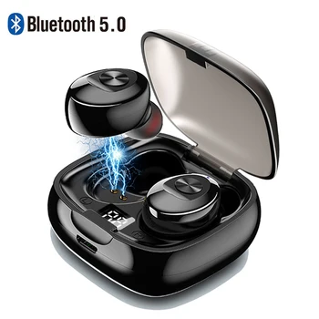 TWS Mini Bluetooth Austiņas HiFi Stereo Bezvadu Austiņas Ar Mikrofonu Ūdensizturīgs Sporta Austiņas Bluetooth 5.0 Earbuds