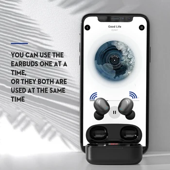 TWS Pro Bluetooth Austiņas Skriešanas Bezvadu Austiņas, Brīvroku Bluetooth Austiņas Hifi Austiņas Earbuds par Godu 9x Tālruni