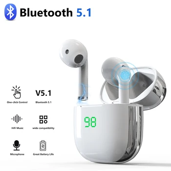 TWS Trokšņa Slāpēšanas Mūzikas HD Zvanu Austiņas Bezvadu Bluetooth 5.1 9D Stereo Earbuds Ar Mikrofonu, Lai Mobilo Tālruni, Ipad