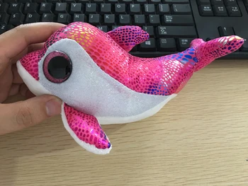 Ty Pildīti & Plīša Sparkles Rozā Delfīnu Rotaļlietas 15cm