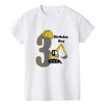 Tā ir Mana Pirmā Dzimšanas dienas T-Krekls Bērniem Truck T Krekls Zēniem Būvniecības dzimšanas dienu tee toddler zēns pirmās dzimšanas dienas bērnu krekls