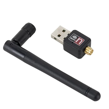 Tīkla Karte Mini USB WiFi Adapteri, izņemiet atmiņas Karti 150 Mbps 2 dbi WiFi adapteri PC WiFi Antenu WiFi Dongle 2.4 G USB Ethernet WiFi Uztvērējs