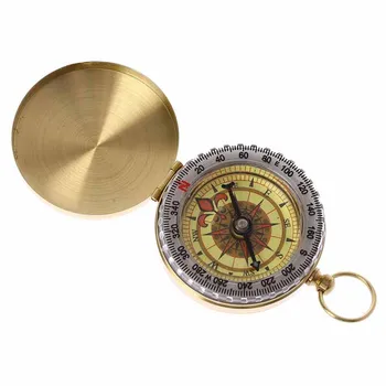 Tīra Vara Atvāžamais Kompass ar Luminiscējošu Kabatas pulkstenis, Kompass Portable Multi-Function Metāla Mērīšanas Lineāls Rīku Keychain