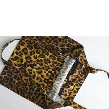 Tīras Kokvilnas Leopards Drukāt Audekls Maiss Modes Dāmas Pleca Liela jauda, Somas Totes Sievietes Māsas uzticības persona Dāvanu Maisiņi