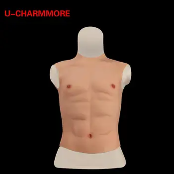U-CHARMMORE Mākslīgā Simulācijas krūšu formas Vēdera muskuļu krūtis Viltus Krūtīm crossdresser silikona Vēdera Mačo cosplayers