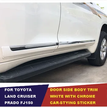 UBLUEE Piederumi Toyota Land Cruiser Prado FJ 150 2010-2018 balts ar Hroma Durvju Pusē Liešanas ķermeņa liešanas Vāciņš Melns