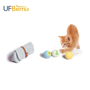 UFBemo Kaķis Rotaļu Komplekts Vilnas Lodīšu Interaktīvās Catnip Mīkstās Rotaļlietas Kaķiem Roku Spēlēt Cute Kaķēns Izmantot Pet Apmācību Pack Mājdzīvnieki Dāvanu