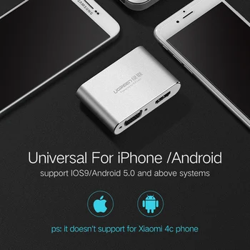Ugreen 3 in 1 USB uz HDMI VGA +Audio / Video Converter Digitālo AV Adapteri iPhone 6S Plus Samsung Ipad ar iOS Android