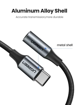 Ugreen C Tipa 3.5 Jack Austiņu USB C līdz 3,5 mm AUX Austiņas Adapteri Audio kabelis Huawei V30 mate 20 P30 pro Xiaomi Mi 10 9