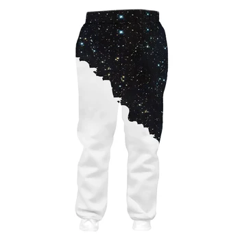 UJWI Gadījuma Bikses Jaunas Garās Zvaigžņotās debesis 3D Treniņbikses Drukāt piena Hip Hop Plus Izmēra 5XL Apģērbs Vīriešu Pavasara bikses Dropshipping
