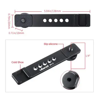Ulanzi PT-7 Alumīnija Sakausējuma Aukstā Apavu Statīvs Turētājs Vlogging Mikrofons Paplašinājuma Plate GoPro Sony RX0 II Mini Video Gaisma
