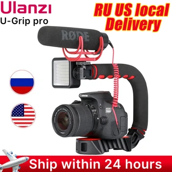 Ulanzi U-Grip Pro Triple Apavu Mount Video Stabilizators Apstrādāt Video Grip Kameras Tālrunis Video Rig Komplektu Nikon Canon iPhone X 8 7