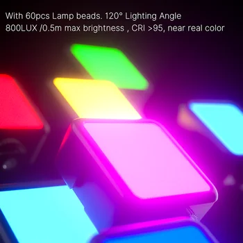 Ulanzi VL49 Mini RGB Video Gaismas Apgaismojums Fotogrāfija 2000mAh RGB LED Video Gaisma Vlog Aizpildīt Gaismas Live