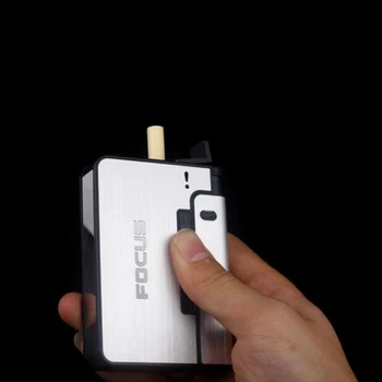 Ultra-plānas cigarešu etvija / automātiskie pop-up dūmu / ar vieglākiem slots / var turēt 10 cigaretes (izņemot vieglāks)