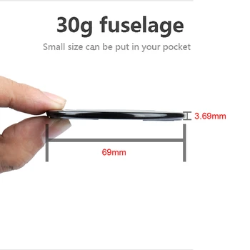 Ultra-Plānas Ūdensizturīgs Mini Bezvadu Lādēšanas Paliktņa Qi Ātru Bezvadu Lādētājs Samsung Note 10 9 8 S9 Plus iPhone 11 Pro XR-X XS