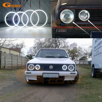 Ultra spilgti SMD LED Angel Eyes halo gredzenu komplekts Dienas Gaisma Auto Aksesuāri, Volkswagen, VW Golf Mk1 Mk2 GTI Dvīņu lukturu