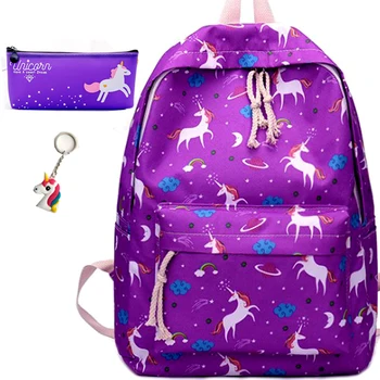 Unicorn mugursoma ceļojumu audekls backapck sieviete cute Dzīvnieku drukas backbag kawaii klēpjdatoru mugursomas skolas somas mochila unicornio