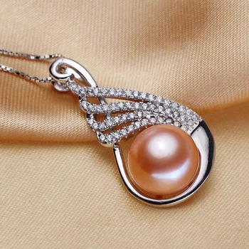 Unikāla pērle, kulons, kaklarota sievietēm 925 sterling sudraba dabīgo saldūdens pērļu rotaslietas