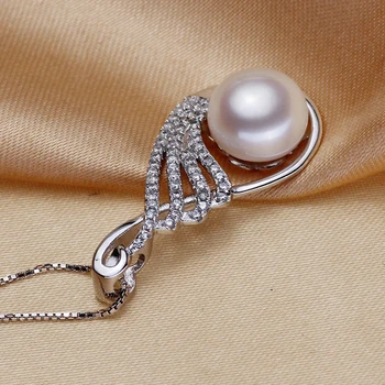 Unikāla pērle, kulons, kaklarota sievietēm 925 sterling sudraba dabīgo saldūdens pērļu rotaslietas