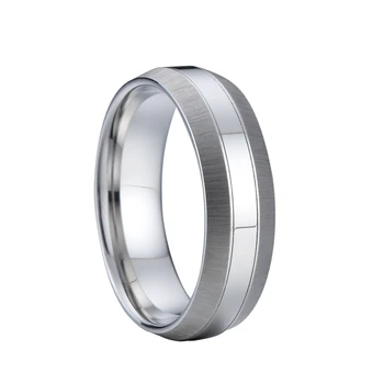 Unikālo sudraba krāsa titāna gredzens vīriešiem laulības apvienības rotaslietas kāzu gredzeni vīriešu nekad izbalināt