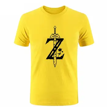 Unisex Legend of Zelda Zobens Mākslas Kokvilnas T-krekls Tee T Krekls