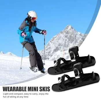 Unisex Ziemas Slēpošanas Slidas Kurpes Komplekts Viegli Izmantot Drošības Skiboard Mini Snowblades Piederumi, Āra Sporta