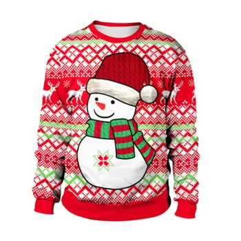 Unisex Ziemassvētku Krekls, Lai Dāvanas Santa Claus Drukāt Džemperi Sieviešu Vīriešu 3D Cute Topi Rudens Ziemas Plus Lieluma Apģērbu