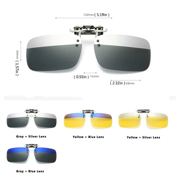 Unisex Zvejas Anti-UV Brilles Polarizētās divu toņu Redzes Klipus Easy Clip-on Saulesbrilles Sieviešu Flip-up Lēca Braukšanas Brilles Vīrietis