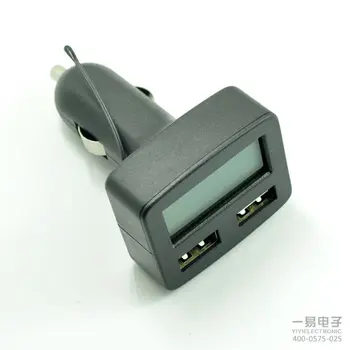 Universal LCD Ciparu Dual USB Automašīnas Lādētājs 3A Uzlādes Spriegums pašreizējo Temperatūru ar 2 USB Lādētājs Apple Android tālrunis