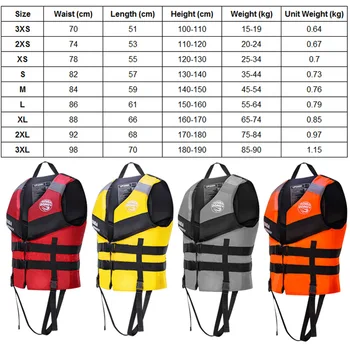 Universal Outdoor Swimming Laivošana Slēpošana, Sērfošana, Vestes Glābšanas Uzvalks Poliestera Peldspēju glābšanas Veste Pieaugušo Bērnu 3XS-3XL