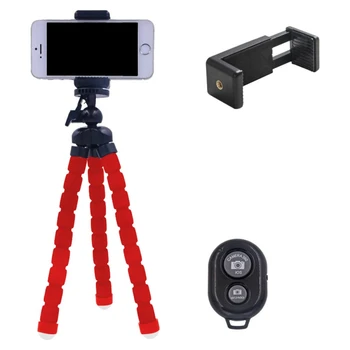Universālas Elastīgu Digitālās Fotokameras Statīva Turētājs, Stiprinājums Stiprinājuma + Bluetooth remote + Statīvs Atbalstam, Lai Mobilo Telefonu Aksesuāri k5