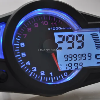 Universālo Motociklu LCD Spidometrs Motociklu Digitālais Spidometrs, Odometrs, Tahometrs, Fit, 2&4 Cilindri