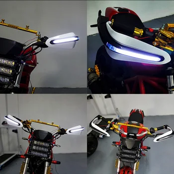 Universālo Motociklu Roku Aizsardzība LED Handguards Par suzuki ltr 450 burgman 125 drz 400 sm c50 bulvārī burgman 650