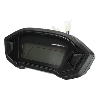 Universāls ATV Motociklu LCD Digitālais Odometrs, Tahometrs, 2-4 Cilindri Platums Atpakaļ gaismas Instrumenti Spidometrs