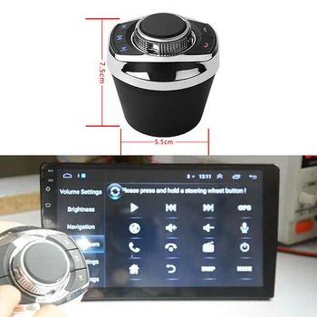 Universāls Auto Bezvadu Stūres Vadības Pogas ar LED Gaismas 8-Galvenās Funkcijas: Auto Android Navi Spēlētājs Auto