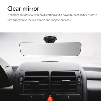 Universāls Auto Kravas automašīnu Spoguļi Interjera Atpakaļskata Spogulis Iesūkšanas Atpakaļskata 290MM Auto Iekštelpu Iesūkšanas Atpakaļskata Kausa Spogulis
