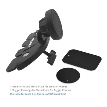 Universāls Regulējams CD Atskaņotājs, Spēļu Viedtālruni Mobilo Telefonu Car Mount Holder 360 Rotējošo Magnētu Statīva Turētājs Mobilajam GPS
