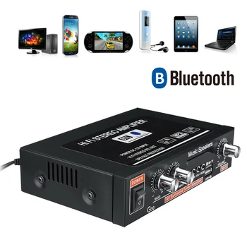 Universāls Skaņas Pastiprinātājs Bluetooth Mājas Kinozāles Audio Jaudas Amplificador Auto HiFi Stereo Pastiprinātāji Atbalsts FM TF AUX, MP3 Radio