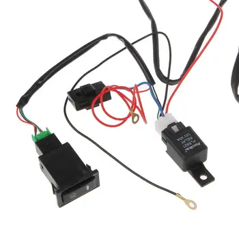 Universālā 12V 40A Relejs Vadu Josta Ar On/Off Slēdzi Komplekts Auto LED Miglas lukturi Automašīnu Kabeļi Adapteri Rozetes
