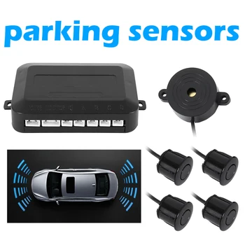 Universālā Automašīnu Parkošanās Sensoru Komplekts ar 4/8 Sensoru Displejs/Svilpe Balss Atpakaļgaitas Radaru Monitors Detektors Drošības Trauksmes Sistēma