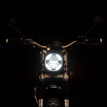 Universālā Motocikla Lukturis Dienas gaitas gaismas DIOŽU Attālums, gaismas un apakšējā rāmja Pielāgošanas vintage mocycle priekšējās gaismas