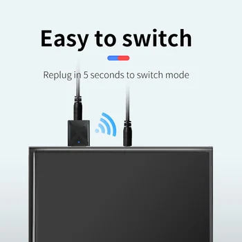 Unnlink 2 in 1 Bluetooth 5.0 Audio Uztvērējs, Raidītājs Bezvadu Adapteris 3,5 mm R/L, Stereo Bluetooth, vai Rezervēt Par TV PC Auto
