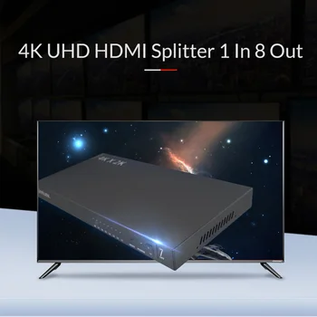 Unnlink HDMI-compatibe Sadalītāja 1X8 UHD 4K@30Hz FHD) 1080P@60Hz 1 Ieejas Un 8 Izejas, lai 4K LED TV mi kastē ps4