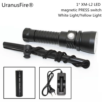 Uranusfire L2 LED Niršanas Lukturīti 1200 Lm Alumīnija Lāpu Ūdensizturīgs Flash Gaismas Izmantošanu 1x 18650 akumulatora + ES AC Lādētājs