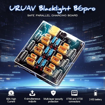 URUAV Blacklight B6pro 60A XT60 XT30 Plug 2-6S Lipo Akumulatoru Lādētājs Kuģa, IMAX B6 ISDT Q6 HOTA D6 Pro P6 DIY Piederumi