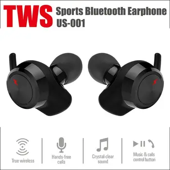US001 Mini TWS Bezvadu Sporta Austiņas Bluetooth 4.2 Austiņas Stereo Austiņas un Earbuds w/Mikrofons 100.H Standy Laiks