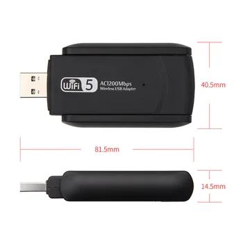 USB 3.0 1200M 1900M Wifi Adapter Dual Band 5G 2.4 G 802.11 AC RTL Wifi Dongle Tīkla Karte Gigabit Ethernet Portatīvo DATORU Win10